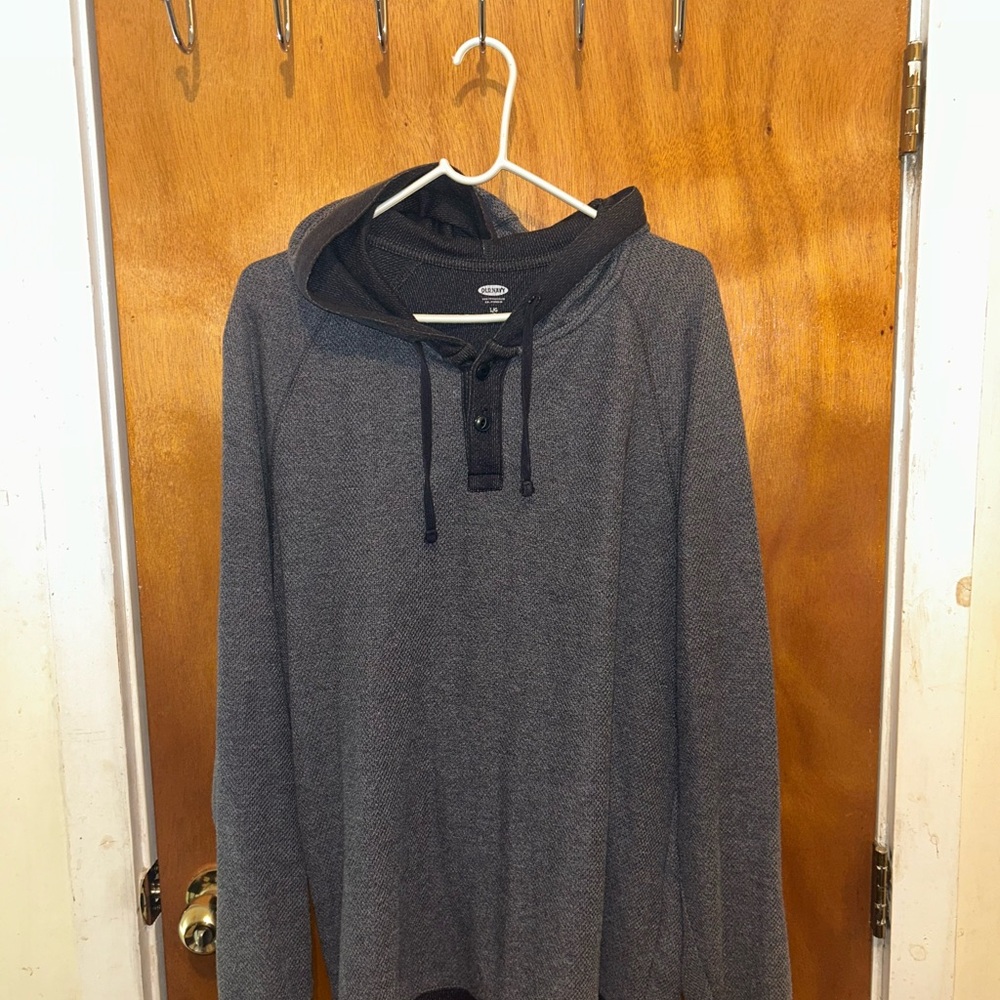 Old Navy Gray Thermal Hoodie